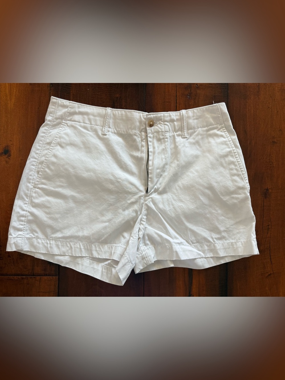 Ralph Lauren Women's White Cotton Flat-Front Bermuda Shorts